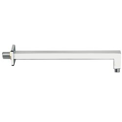 REMER 348S40US SQUARE 16 INCH SHOWER ARMS WALL-MOUNTED SQUARED SHOWER ARM WITH SQUARE WALL FLANGE