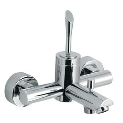 REMER J05 JAZZ CHROME WALL MOUNTED SINGLE-LEVER BATH AND SHOWER 2-WAY DIVERTER
