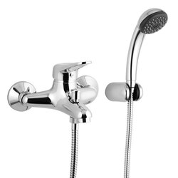 REMER K02 KISS WALL MOUNTED SINGLE-LEVER BATH MIXER WITH BRACKET AND HAND SHOWER IN CHROME