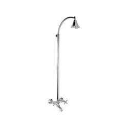 REMER LI08US LIBERTY BRASS BATHTUB MIXER WITH COLUMN AND SHOWER HEAD IN CHROME