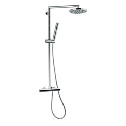 REMER NT37BUS MINIMAL THERMAL EXTERNAL SINGLE LEVER THERMOSTATIC SHOWER SET WITH HAND SHOWER AND SHOWER HEAD IN CHROME