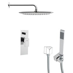 REMER SFH6057 ORSINO SQUARE CHROME SHOWER FAUCET WITH HANDHELD SHOWER