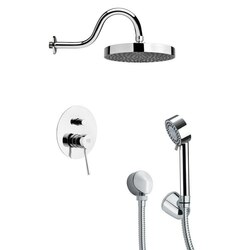 REMER SFH6063 ORSINO ROUND SLEEK SHOWER FAUCET SET WITH HAND SHOWER IN CHROME