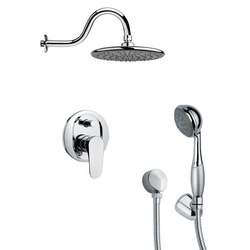 REMER SFH6073 ORSINO ROUND CONTEMPORARY SHOWER FAUCET WITH HAND SHOWER IN CHROME