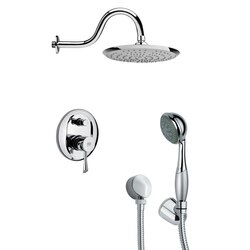 REMER SFH6078 ORSINO MODERN ROUND SHOWER FAUCET SET WITH HAND SHOWER IN CHROME