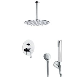REMER SFH6095 ORSINO CHROME ROUND SHOWER FAUCET SET WITH HANDHELD SHOWER