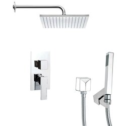 REMER SFH6099 ORSINO SQUARE SHOWER FAUCET SET WITH HAND SHOWER IN CHROME