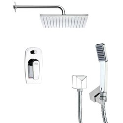 REMER SFH6100 ORSINO SQUARE CHROME SHOWER FAUCET SET WITH HANDHELD SHOWER