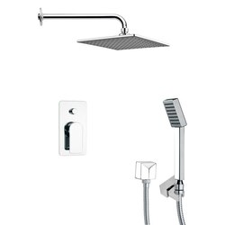 REMER SFH6109 ORSINO SQUARE CONTEMPORARY SHOWER SYSTEM IN CHROME