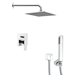 REMER SFH6110 ORSINO SQUARE MODERN SHOWER SYSTEM IN CHROME