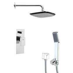 REMER SFH6116 ORSINO CONTEMPORARY SQUARE SHOWER SYSTEM IN CHROME