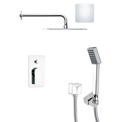 REMER SFH6118 ORSINO SQUARE SHOWER FAUCET WITH HANDHELD SHOWER IN CHROME