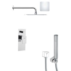 REMER SFH6119 ORSINO SQUARE SHOWER FAUCET WITH HAND SHOWER IN CHROME