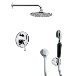 REMER SFH6155 ORSINO ROUND CONTEMPORARY SHOWER FAUCET WITH HAND SHOWER IN CHROME