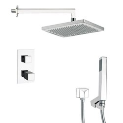 REMER SFH6402 ORSINO THERMOSTATIC POLISHED CHROME SHOWER FAUCET WITH HANDHELD SHOWER