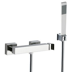 REMER Z39US FLASH WALL MOUNTED SHOWER DIVERTER WITH HAND SHOWER AND HOLDER IN CHROME
