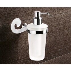 GEDY 3381 SISSI WALL MOUNTED ROUND FROSTED GLASS SOAP DISPENSER