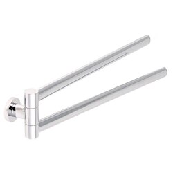 GEDY 5123-13 DEMETRA 17 INCH POLISHED CHROME DOUBLE TOWEL HOLDER