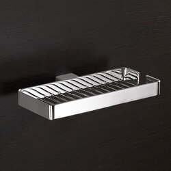 GEDY 5418-13 LOUNGE WALL MOUNTED SQUARE WIRE DOUBLE SOAP HOLDER IN CHROME