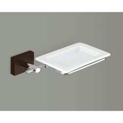 GEDY 6611 MINNESOTA WALL MOUNTED SQUARE PORCELAIN SOAP DISH
