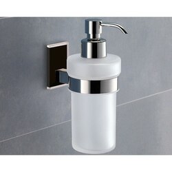 GEDY 7881 MAINE WALL MOUNTED FROSTED GLASS SOAP DISPENSER WITH MOUNTING