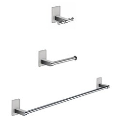 GEDY MNE321 MAINE WALL MOUNTED 3 PIECE AND CHROME ACCESSORY SET