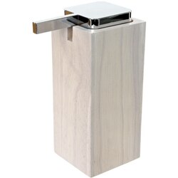 GEDY PA80 PAPIRO SQUARE TALL SOAP DISPENSER IN WOOD