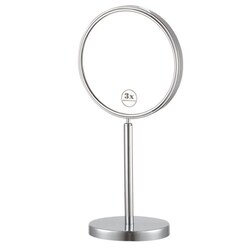 NAMEEKS AR7716-3X GLIMMER DOUBLE SIDED FREE STANDING 3X MAKEUP MIRROR