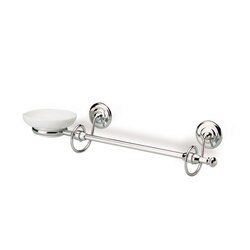 STILHAUS I69 IDRA 22 INCH CLASSIC-STYLE TOWEL BAR WITH SOAP DISH