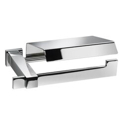 WINDISCH 85211 SQUARED BRASS TOILET ROLL HOLDER WITH COVER