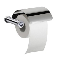 WINDISCH 85511 MOONLIGHT ROUND WALL MOUNTED TOILET ROLL HOLDER WITH COVER