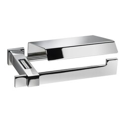WINDISCH 85531 SQUARE TOILET ROLL HOLDER WITH STARLIGHT CRYSTAL AND COVER