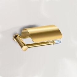 WINDISCH 85651 CONCEPT LINE TOILET ROLL HOLDER WITH SWAROVSKI CRYSTAL AND COVER