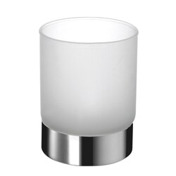 WINDISCH 94124 COMPLEMENTS ROUND FROSTED CRYSTAL GLASS BATHROOM TUMBLER
