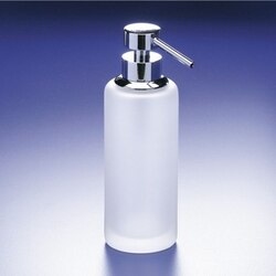 WINDISCH 90414M ADDITION FROZEN ROUNDED TALL FROSTED CRYSTAL GLASS SOAP DISPENSER