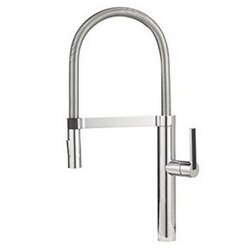 BLANCO 441405 CULINA PULL-OUT, SWIVEL SINGLE HOLE KITCHEN FAUCET IN POLISHED CHROME