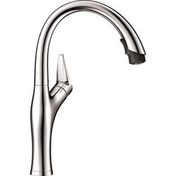 BLANCO 442038 ARTONA HIGH ARCH, PULL-DOWN SINGLE HOLE KITCHEN FAUCET IN POLISHED CHROME