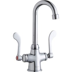 ELKAY LK500GN04T4 SINGLE HOLE WITH CONCEALED DECK FAUCET, 4 INCH GOOSENECK SPOUT AND 4 INCH HANDLES