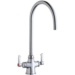 ELKAY LK500LGN08L2 SINGLE HOLE WITH CONCEALED DECK LAMINAR FLOW FAUCET, 8 INCH GOOSENECK SPOUT AND 2 INCH HANDLES