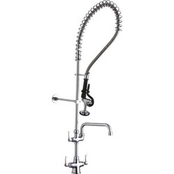 ELKAY LK543AF12LC SINGLE HOLE CONCEALED DECK MOUNT FAUCET, 1.2 GPM SPRAY HEAD AND 12 IN ARC TUBE SPOUT