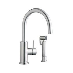 ELKAY LK7922SSS ALLURE SINGLE HOLE KITCHEN FAUCET WITH LEVER HANDLE AND SIDE SPRAYSATIN STAINLESS STEEL