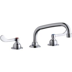 ELKAY LK800AT08T4 DECK MOUNT FAUCET WITH 8 INCH ARC TUBE SPOUT AND 4 INCH HANDLES