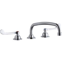 ELKAY LK800AT12T6 DECK MOUNT FAUCET WITH 12 INCH ARC TUBE SPOUT AND 6 INCH HANDLES
