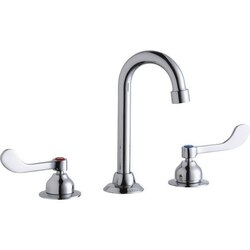ELKAY LK800GN04T4 DECK MOUNT FAUCET WITH 4 INCH GOOSENECK SPOUT AND 4 INCH HANDLES