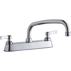 ELKAY LK810AT10L2 DECK MOUNT FAUCET WITH 10 INCH ARC TUBE SPOUT AND 2 INCH HANDLES