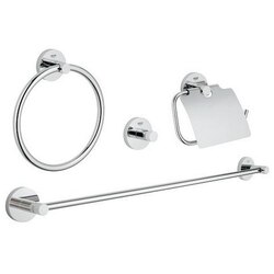 GROHE 40776001 ESSENTIALS MASTER BATHROOM ACCESSORIES SET 4-IN-1 IN CHROME