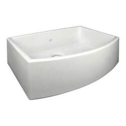 ROHL RC3021 SHAWS CLASSIC 29-29/32 INCH WATERSIDE SINGLE BOWL BOWED APRON FRONT FIRECLAY KITCHEN SINK