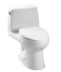 TOTO MS854114ELG#01 COTTON ECO ULTRAMAX ONE PIECE ELONGATED 1.28 GPF ADA TOILET WITH E-MAX FLUSH SYSTEM AND SANAGLOSS - SOFTCLOSE SEAT INCLUDED