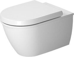 DURAVIT 252909 ME BY STARK 14-3/8 X 22-1/2 INCH RIMLESS TOILET WALL-MOUNTED, WASHDOWN MODEL, BOWL ONLY