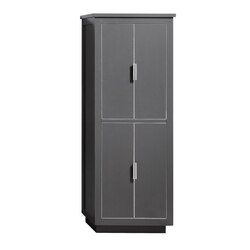 AVANITY 170512-LT24-TGS AUSTEN 24 INCH LINEN TOWER FOR ALLIE IN TWILIGHT GRAY WITH SILVER TRIM